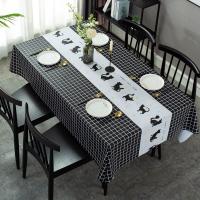 WaterProof Table Cloth Rectangular Oil Proof Tablecloths Dining Table Cover Simple and Modern TableCover Cloth