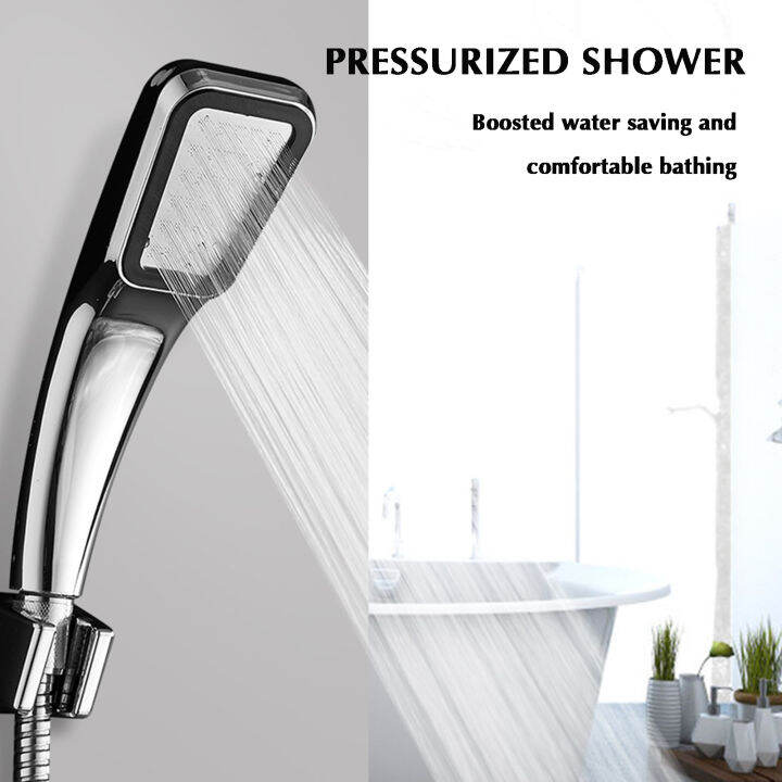 Handheld Shower Head 300 Holes High Pressure Water Saving Rain Shower