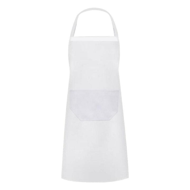 ผ้ากันเปื้อนสำหรับในครัวผ้ากันเปื้อนผ้าฝ้ายสีขาวกันน้ำ-n2t2