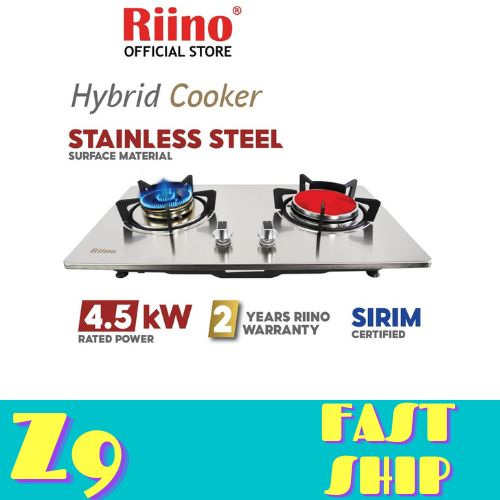 Riino BuildIN / Tabletop 304 Stainless Steel Gas Stove with 2 Burner