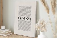 ✣❁ MOINES Genesis 1 ข้อพระคัมภีร์พิมพ์ Wall Art พระคัมภีร์พระคัมภีร์ภาพวาดผ้าใบ Christian Faith Wall Decor พระเยซูความเชื่อโปสเตอร์