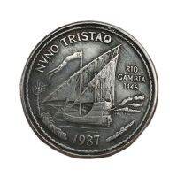 1987โปรตุเกสเหรียญที่ระลึก Repoca Blica Portuguesa Soccse Coin ของที่ระลึกเครื่องประดับงานฝีมือสำหรับตกแต่งบ้าน