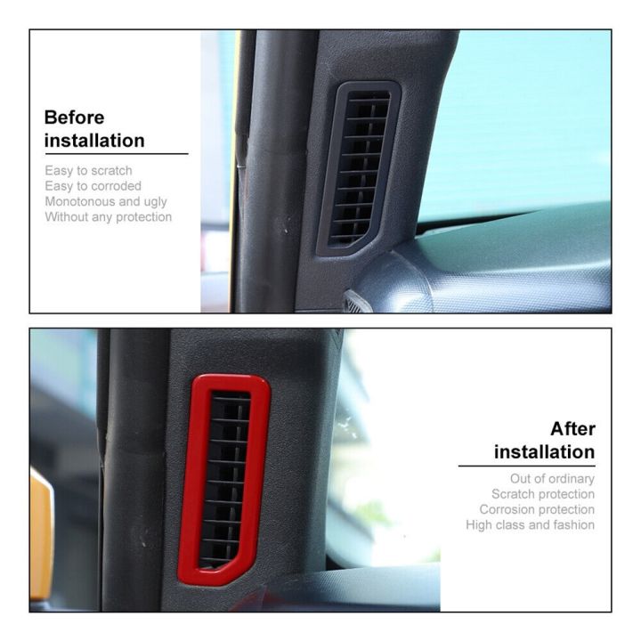 ๑-car-a-pillar-air-vent-outlet-decoration-cover-frame-trim-for-ford-bronco-2021-2022-interior-accessoriesabs-red