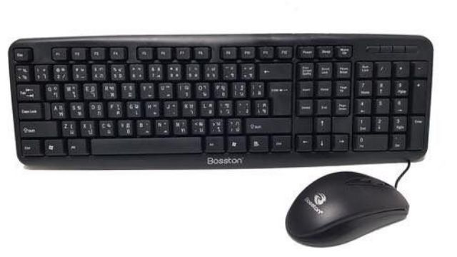 bosston-d5200-usb-keyboard-mouse-คีย์บอร์ด-เมาส์-black