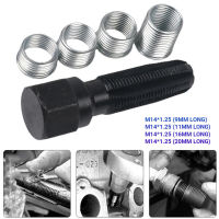 14MM 4 Inserts 14MM Spark Plug Repair Kit &amp; 4 Inserts Helicoil Thread Reamer Tap Repair