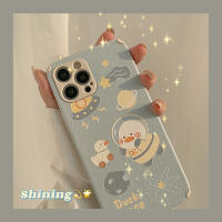 เคส iphone Lambskin material Space duck เคสโทรศัพท์ แบบซิลิโคน สําหรับ iPhone 11 Pro Max X Xr Xs Max 7 8 Plus Se 2020 12 Pro Max 12 Mini 13 13PRO 13PROMAX 13MINI