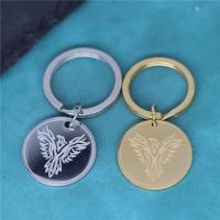 Stainless Steel Phoenix Key Chains Mythological Sun God Bird Pendant Amulet Keychain For Men Women Talisman Jewelry Gift Key Chains