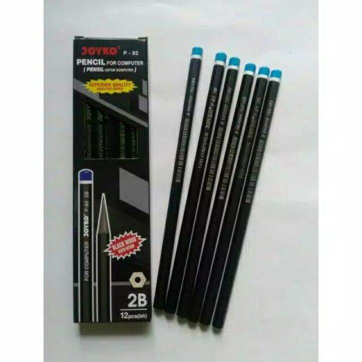 Pencil B Joyko P Pensil Kayu Hitam Komputer Ujian Lusinan Grosir Box Isi Pcs