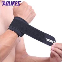 AOLIKES 2 Pcs/lot Pergelangan Tangan Band Pria untuk Gym Powerlifting Penahan Pergelangan Tangan Tali Pelindung Wristwraps Olahraga Kebugaran Gelang