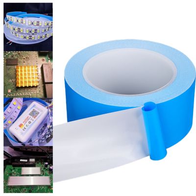 Pita Transfer Pita Perekat Konduktif Termal Sisi Ganda untuk Chip PCB LED Strip Penghilang Panas 10Meter/Gulungan Lebar Opsional