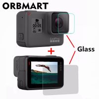 หน้าจอเลนส์ Orbmart กระจกเทมเปอร์ปกป้องหน้าจอสำหรับโกโปร Hero 5 6 7อุปกรณ์เสริมกล้องกีฬา