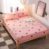 1Pc Cartoon Flower Matress Protector Cover With Elastic Band Fitted Single Double Bed Sheet Anti Pull Polyester Bedspread Size Bedding Accessories