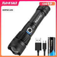 AloneFire H002 Xhp50 LED Mạnh Nhất Đèn Pin Usb Zoom Led Torch Ánh Sáng Cắm