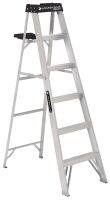 Louisville Ladder 6 บันไดอลูมิเนี่ยม,10 เข้าถึง,ความจุ250โหลดปอนด์,W-2112-06S Escalera Telescopica บันไดเทเลสโคป