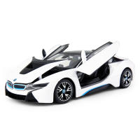 1:24 BMW I8สีขาวรถโลหะผสมรุ่นรถจำลองตกแต่งคอลเลกชันของขวัญของเล่น Die Casting รุ่นของเล่นเด็ก F265