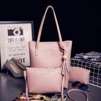 3pcs ผู้หญิงหนังไหล่ Messenger กระเป๋าถือ Crossbody Satchel Tote