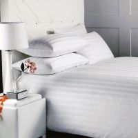 ผ้าปูที่นอน 1 ผืน ลายริ้ว ทอ 300 เส้นด้าย ผ้าคอตต้อน 100% เกรดโรงแรม ✨ Bed Sheet x1 Stripe 300 Thread Count Cotton 100% Hotel Quality