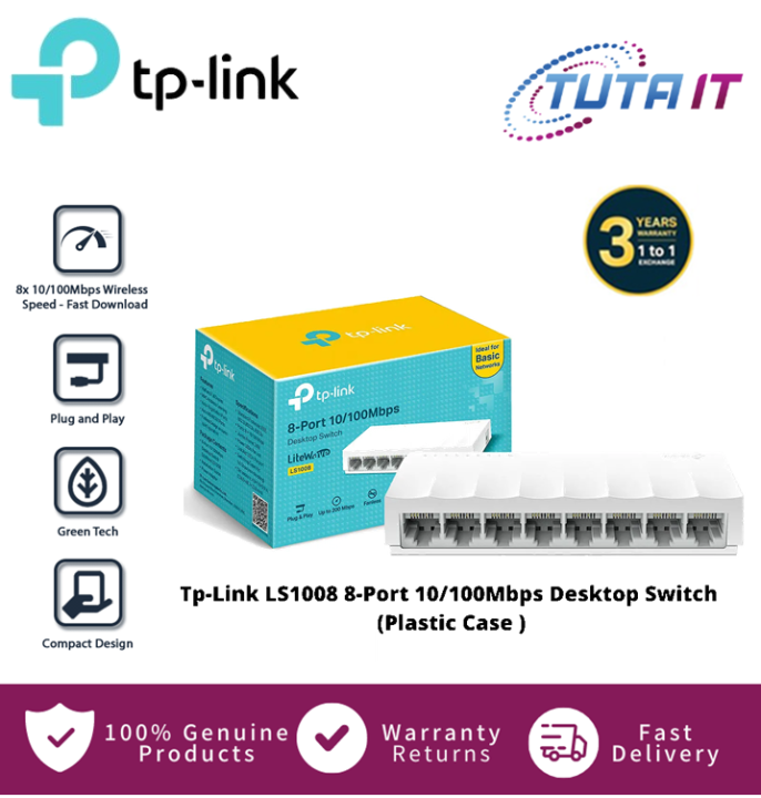 TP Link LS1008 8 Port 10 100Mbps Desktop Switch Lazada tp-link-ls1008-8-port-10-100mbps-desktop-switch-lazada