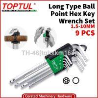 ₪✿ [CORATED] Toptul 9pcs 1.5-10MM Long Type Ball Point Hex Key Wrench Set With Holder ( GAAL0916 )