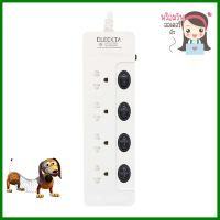 รางปลั๊กไฟ 4 ช่อง 4 สวิตช์ ELECKTA ET443M-SBK 3 ม.POWER STRIP ELECKTA ET443M-SBK 4-OUTLET 4-SWITCH 3M **ราคาดีที่สุด**