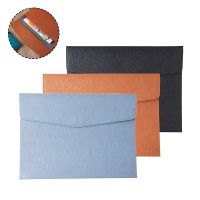 【CC】♨▼☽  Leather Business Briefcase File Folder Document Paper Organizer Storage School Office Stationery