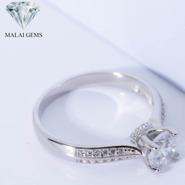 malai-gems-แหวนเพชร-เงินแท้-925-เคลือบทองคำขาว-ประดับเพชรสวิส-cz-รุ่น-071-1ri62717-แถมกล่อง-แหวนเงินแท้-แหวนเงิน-แหวน