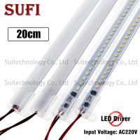 5pcs 20cm Kitchen Lighting LED Bar Light AC220V SMD2835 Hard Rigid Strip Lamp White Warm White Tube For DIY Showcase Cabinet