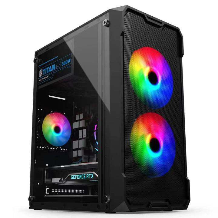 KENLEI KEYTECH T100 Tempered Glass Gaming PC / Desktop Case MICRO ATX