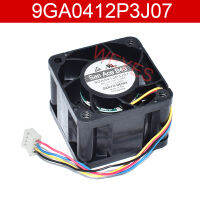 ใหม่9GA0412P3J07 DC 12V 0.49A 40x40x28mm 4-PIN Server Cooler FANS