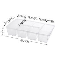 2021Division Refrigerated Storage Box Food Containers Kitchen Organization Plastic Boxes Debris Desktop Organizer Household Items