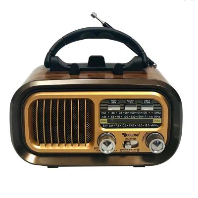 GOLON Retro FM/AM/SW Radio Full Band Portable Radio Receiver Wireless Bluetooth Speaker MP3 Player Support USB/TF Card