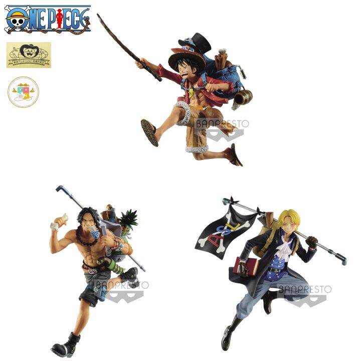 one-piece-three-brothers-figure-a-monkey-d-luffy-model-ฟิกเกอร์วันพีช-วันพีช-โมเดล-โมเดลวันพีช-3-พี่น้อง-โมเดลลูฟี่-ของเล่น-โมเดลวันพีชแท้-แมวทอง