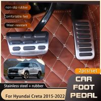 Car Fuel Brake Rest Foot Pedals Auto Pedal Cover For Hyundai Creta Cantus 2015 2016 2017 2018 2019 2020 2021 2022 Non-slip Pedal