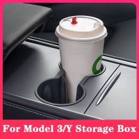 ۞✳ For Tesla Model 3/Y 2021 2022 Water Cup Holder Storage Box Console Cup Holder Cup Holder Insert Organizer Car Accessories