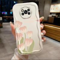 เคสสำหรับ Xiaomi POCO X3 NFC X3/X3 PRO ลายคลื่นดอกทิวลิปไอศกรีมสาวน่ารักเคสเคสโทรศัพท์นิ่ม