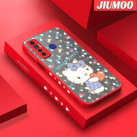 เคส JIUMOO สำหรับ Tecno Camon 17P Spark 8 Pro Spark 8 P เคสการ์ตูนลาย Hello Kitty บางขอบสี่เหลี่ยมด้านข้างดีไซน์ใหม่มีน้ำค้างแข็งโปร่งใสกันกระแทกปลอกซิลิโคนคลุมทั้งหมดกล้องป้องกันนุ่ม