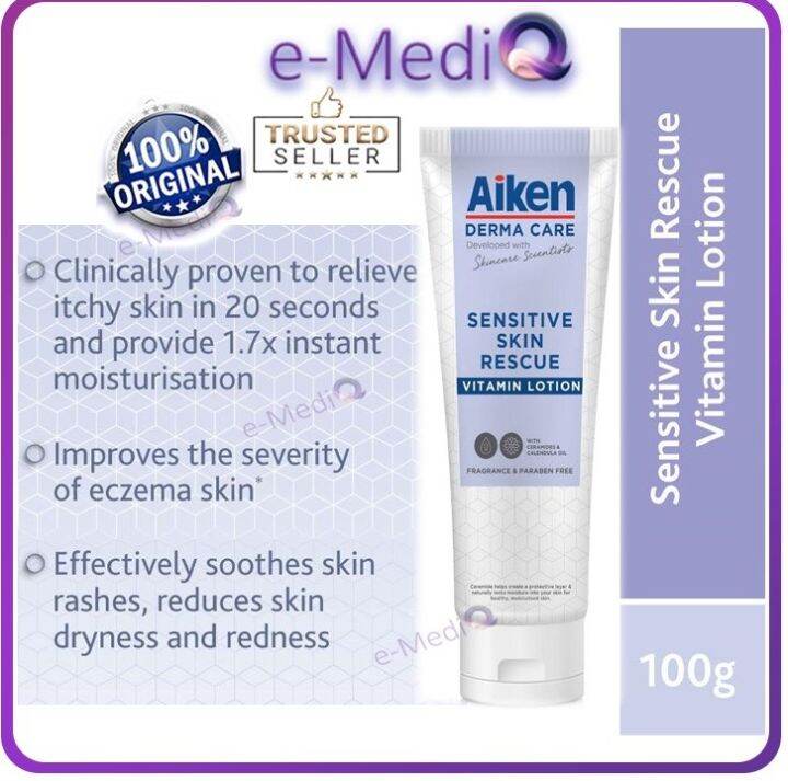 AIKEN DERMA CARE Sensitive Skin Rescue Vitamin Lotion 100g Ceramide