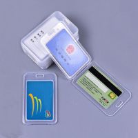 hot！【DT】✎☬❧  Men Plastic Transparent Card Cover Business Credit Cards Bank ID Sleeve Student Bus Holder