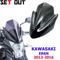 For Kawasaki ER6N 2012 2013 2014 2015 2016 ER-6N Motorcycle Accessories Windshield Windproof WindScreen Deflectors Visor Viser