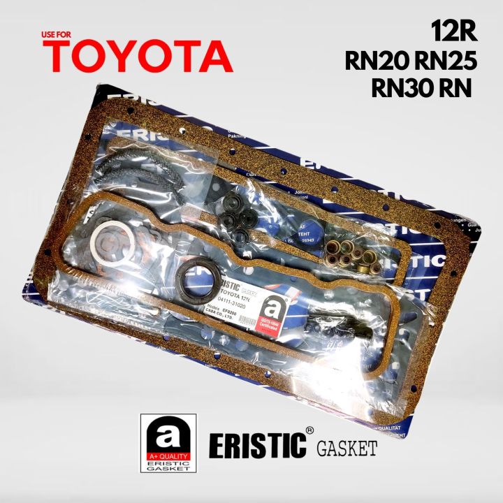 ปะเก็นชุดใหญ่-toyota-12r-rn20-rn25-rn30-rn-04111-31020-ef200-โตโยต้า-12-อาร์-ของไต้หวัน-eristic-gasket-แท้-100-อะไหล่-ปะเก็น-ราคาส่ง-ราคาถูก