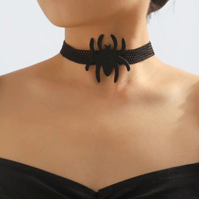 Womens Gothic Necklace Gothic Black Short Necklace Halloween Necklace Gothic Choker Black Witches Necklace