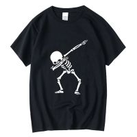 Xin Yi Mens 100 Cotton Funny Skull Design Print Loose Men Tshirt Tshirt Male Tee Gildan