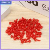 MUMU 100pcs/bag มินิ 3mm/4mm/5mm/6mm ความปลอดภัยจมูกกลม ความปลอดภัยรูปไข่จมูก อุปกรณ์เสริมจมูกสัตว์ ตุ๊กตาตา ตาตุ๊กตายัดไส้