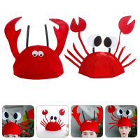 1เซ็ต2ชิ้นกุ้งปูเครื่องแต่งกายอุปกรณ์เสริมหมวกพรรค Props Headwears (สีแดง)