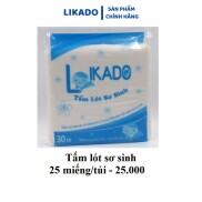 Tấm lót phân su cho bé Likado gói 30 miếng kích thước 22x22cm 1 GÓI