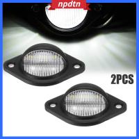 โคมไฟป้ายทะเบียน LED สำหรับรถบรรทุก NPDTN 2ชิ้น,ไฟรถยนต์อเนกประสงค์3ชิ้นหลอดไฟหมายเลขใบอนุญาต