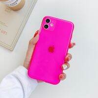 สีลูกกวาดนุ่มนวลเคสโทรศัพท์ซิลิโคนสำหรับ12 11 Pro XS Max X XR 6 7 8 Plus SE 2020เคสฝาหลังโปร่งใสบางพิเศษ