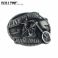 【CC】✸▩▪  Bullzine Wholesale retro zinc alloy Motor skull driver belt buckle pewter finish FP-02176-1 suitable for 4cm width snap on