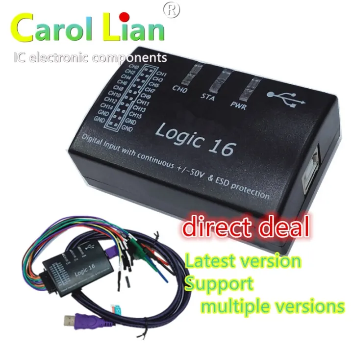 Saleae USB Logic 100Mhz 16Ch Logic Analyzer For ARM FPGA Dslogic 100M
