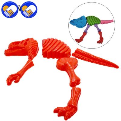 【CW】 2 zestawy Sandbeach zabawny zestaw foremek do piasku szkielet dinozaura kości zabawki plażowe dzieci magia gry piasek formy dla